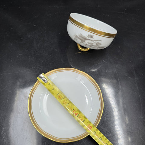 Bernardaud, Individual Butter Dishes, Pastoral Collection in Grisaille Limoges