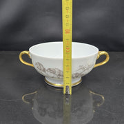 Bernardaud, Bouillon Bowls, Pastoral Collection in Grisaille Limoges