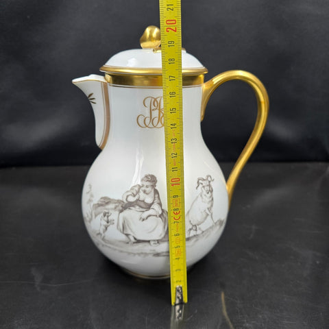 Bernardaud, Coffee Maker (Approx. 1L) Pastoral Collection in Grisaille Limoges