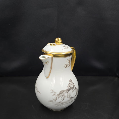 Bernardaud, Coffee Maker (Approx. 1L) Pastoral Collection in Grisaille Limoges