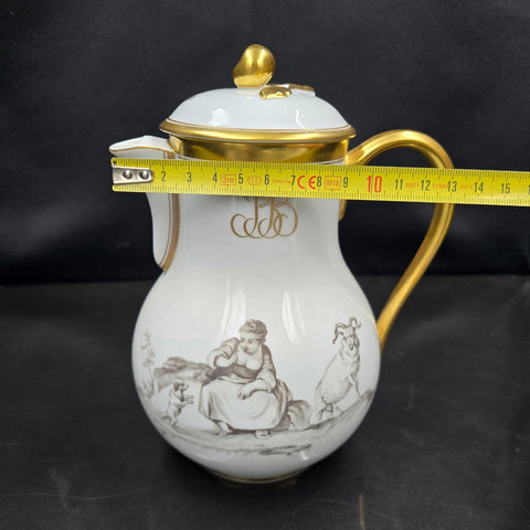 Bernardaud, Coffee Maker (Approx. 1L) Pastoral Collection in Grisaille Limoges