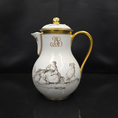 Bernardaud, Coffee Maker (Approx. 1L) Pastoral Collection in Grisaille Limoges