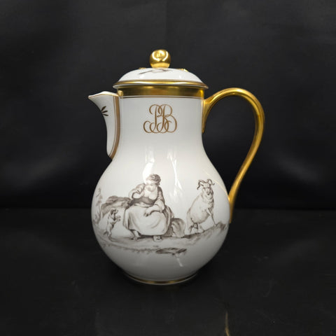 Bernardaud, Coffee Maker (Approx. 1L) Pastoral Collection in Grisaille Limoges