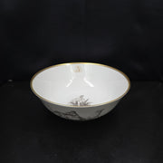 Bernardaud, Large Salad Bowl Pastorale Collection in Grisaille Limoges