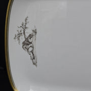 Bernardaud, Cake Dish, Pastoral Collection in Grisaille Limoges
