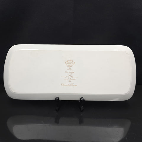 Bernardaud, Cake Dish, Pastoral Collection in Grisaille Limoges