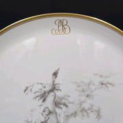 Bernardaud, Pie Dish, Pastoral Collection in Grisaille Limoges