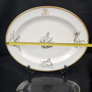 Bernardaud, Plat De Service 33.5×27cm Collection Pastorale En Grisaille Limoges