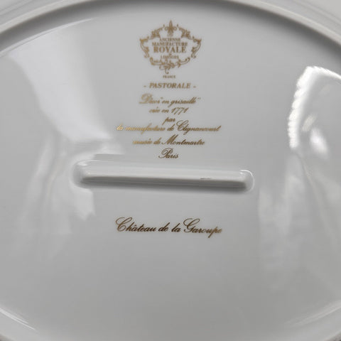 Bernardaud, Plat De Service 33.5×27cm Collection Pastorale En Grisaille Limoges