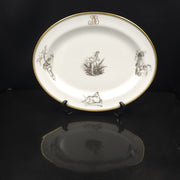 Bernardaud, Plat De Service 33.5×27cm Collection Pastorale En Grisaille Limoges