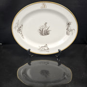 Bernardaud, Plat De Service 33.5×27cm Collection Pastorale En Grisaille Limoges
