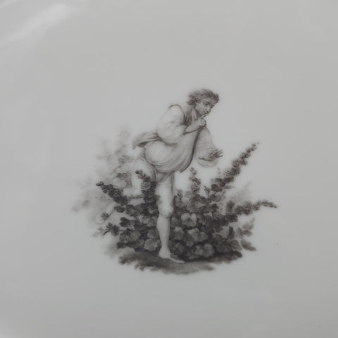 Bernardaud, Plat De Service 33.5×27cm Collection Pastorale En Grisaille Limoges