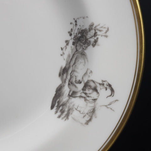 Bernardaud, Plat De Service 33.5×27cm Collection Pastorale En Grisaille Limoges