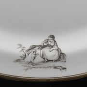 Bernardaud, Plat De Service 33.5×27cm Collection Pastorale En Grisaille Limoges