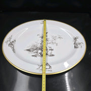 Bernardaud, Large Serving Platter 39×33cm, Pastorale Collection in Grisaille Limoges
