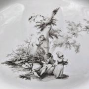 Bernardaud, Large Serving Platter 39×33cm, Pastorale Collection in Grisaille Limoges