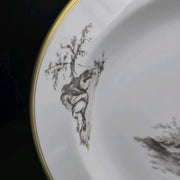 Bernardaud, Large Serving Platter 39×33cm, Pastorale Collection in Grisaille Limoges