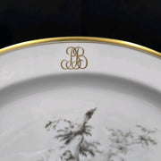 Bernardaud, Large Serving Platter 39×33cm, Pastorale Collection in Grisaille Limoges