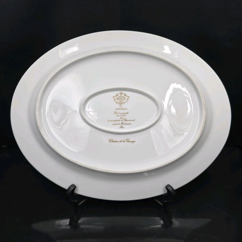 Bernardaud, Large Serving Platter 39×33cm, Pastorale Collection in Grisaille Limoges
