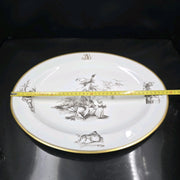 Bernardaud, Large Serving Platter 39×33cm, Pastorale Collection in Grisaille Limoges
