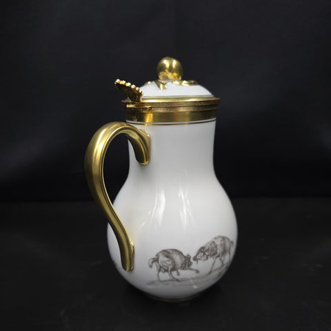 Bernardaud, Milk Jug, Pastoral Collection in Grisaille Limoges