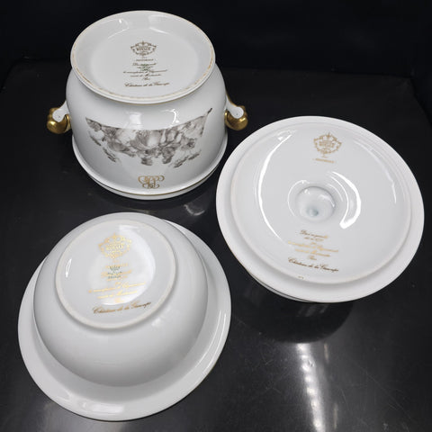 Bernardaud, Rare Cooler Collection: Pastorale En Grisaille, Limoges