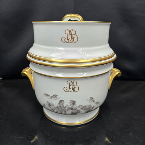 Bernardaud, Rare Cooler Collection: Pastorale En Grisaille, Limoges