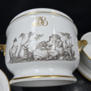 Bernardaud, Rare Cooler Collection: Pastorale En Grisaille, Limoges