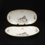 Bernardaud, Deux Raviers, Collection Pastorale En Grisaille Limoges