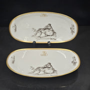 Bernardaud, Deux Raviers, Collection Pastorale En Grisaille Limoges