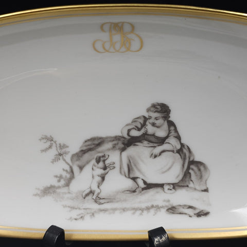 Bernardaud, Deux Raviers, Collection Pastorale En Grisaille Limoges