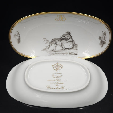 Bernardaud, Deux Raviers, Collection Pastorale En Grisaille Limoges
