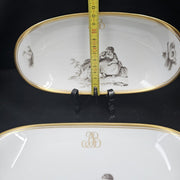 Bernardaud, Deux Raviers, Collection Pastorale En Grisaille Limoges