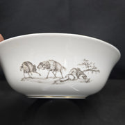 Bernardaud, Pastoral Collection Salad Bowl in Grisaille Limoges