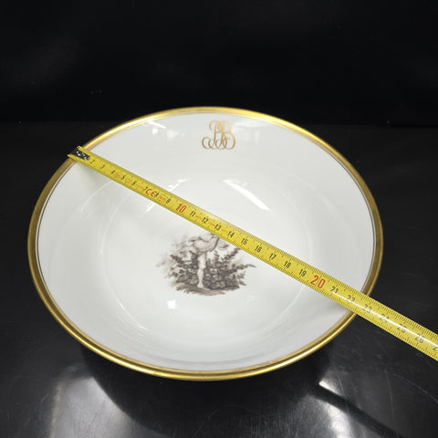 Bernardaud, Pastoral Collection Salad Bowl in Grisaille Limoges