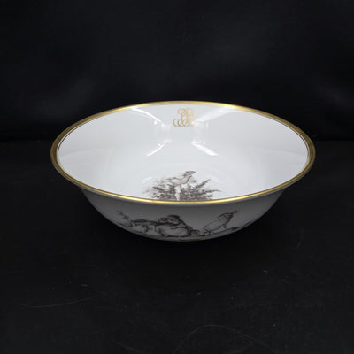 Bernardaud, Pastoral Collection Salad Bowl in Grisaille Limoges