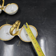 Bernardaud, Two Small Salt Cellars, Pastoral Collection in Grisaille Limoges