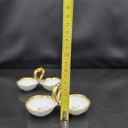 Bernardaud, Two Small Salt Cellars, Pastoral Collection in Grisaille Limoges