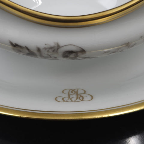 Bernardaud, Sauceboat, Pastoral Collection in Grisaille Limoges