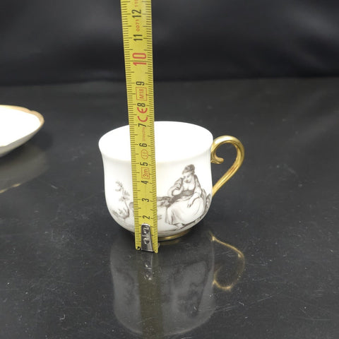 Bernardaud, Coffee Service, Collection, Pastorale in Grisaille. Limoges