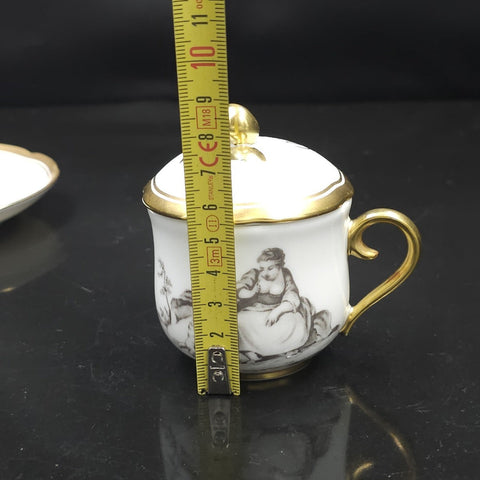 Bernardaud, Coffee Service, Collection, Pastorale in Grisaille. Limoges