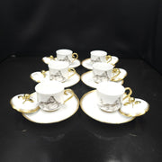 Bernardaud, Coffee Service, Collection, Pastorale in Grisaille. Limoges
