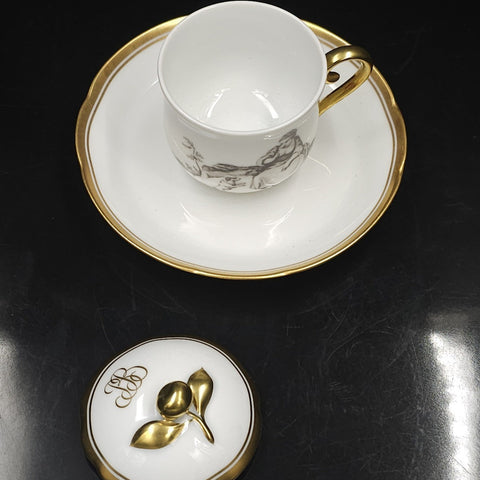 Bernardaud, Coffee Service, Collection, Pastorale in Grisaille. Limoges