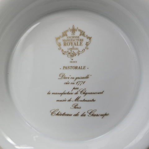 Bernardaud, Soup Tureen, Pastoral Collection in Grisaille Limoges