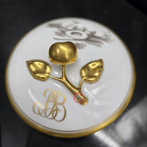 Bernardaud, Sugar Bowl, Pastoral Collection in Grisaille, Limoges