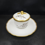 Bernardaud, Sugar Bowl, Pastoral Collection in Grisaille, Limoges