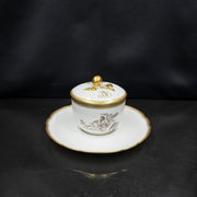 Bernardaud, Sugar Bowl, Pastoral Collection in Grisaille, Limoges
