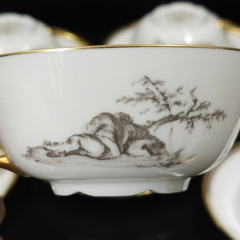 Bernardaud, Tea Service, Collection, Pastorale in Grisaille. Limoges