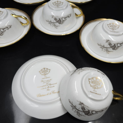 Bernardaud, Tea Service, Collection, Pastorale in Grisaille. Limoges