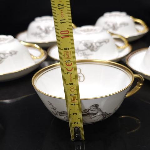 Bernardaud, Tea Service, Collection, Pastorale in Grisaille. Limoges